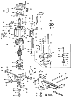 Page A Diagram and Parts List for 3338-2 1 Black and Decker Router